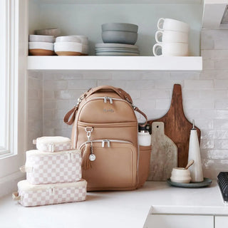 Pack Like A Boss™ Packing Cubes in Taupe Checkerboard