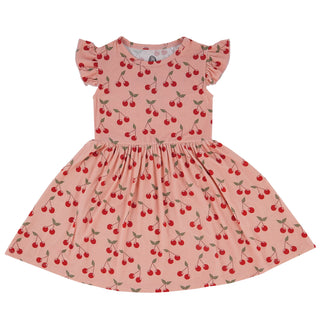 Very Cherry Short Sleeve Bamboo Twirl Dress