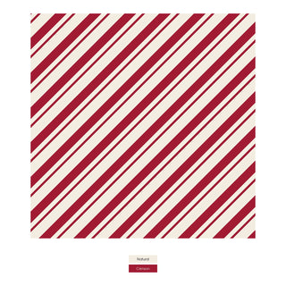 Diagonal red and white striped pattern on a white background