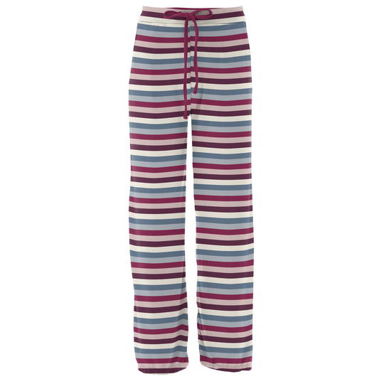 Kickee Pants Women's Print Lounge Pants: Jingle Bell Stripe
