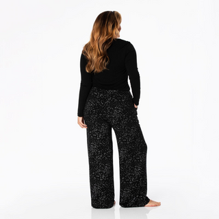 Bamboo Women's Print Lounge Pants: Midnight Foil Constellations