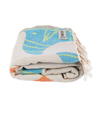 Sea Devils Devil Ray Turkish Organic Cotton Beach Towel – Sand Resistant, Lightweight &amp; Absorbent