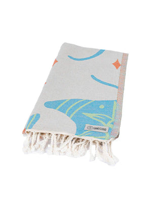 Sea Devils Devil Ray Turkish Organic Cotton Beach Towel – Sand Resistant, Lightweight &amp; Absorbent