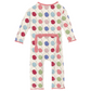 Bamboo Print Muffin Ruffle Coverall with 2 Way Zipper: Lula's Lollipops