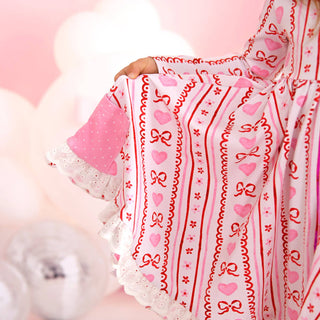 Hallie Button Dress for Valentines Day