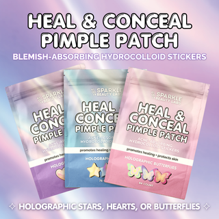 Holographic Butterfly Hydrocolloid Pimple Patches (84 Count) – Cute Acne Spot Stickers for Blemish Care, Oil Absorption & Skin Protection