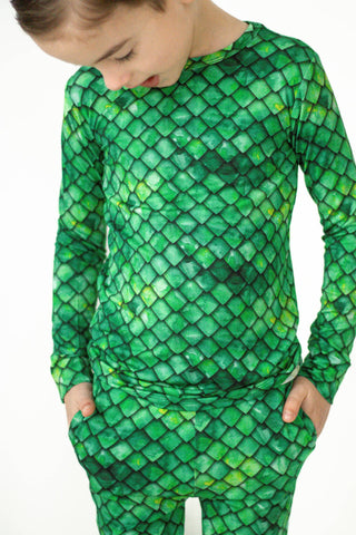 Dragon Scales Bamboo Long Sleeve PJ Set