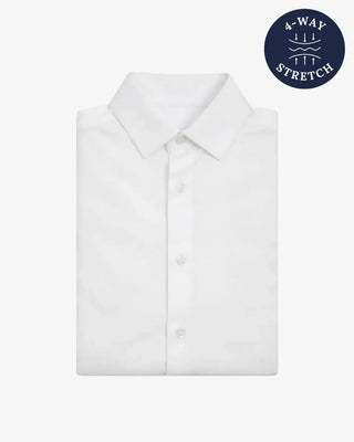 White Standard Stretch Shirt – Boys Wrinkle-Free Stretch Button-Down Dress Shirt