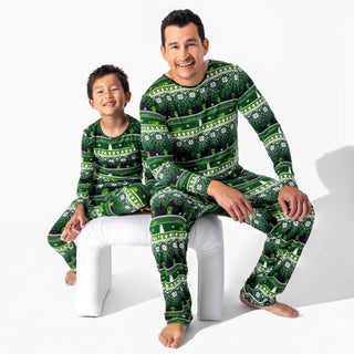 Minecraft Creeper Holiday Bamboo Men's Pajama Set
