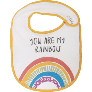 You Are My Rainbow Baby Bib Set – 2-Pack Adjustable Cotton Bibs for Babies &amp; Toddlers
