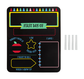First & Last Day of School Chalkboard Sign – Reusable Back to School Photo Prop & School Memory Board