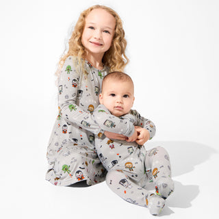 Little Monsters Bamboo Convertible Footie