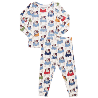 Kids Bamboo Pajama Set - Bulldogs