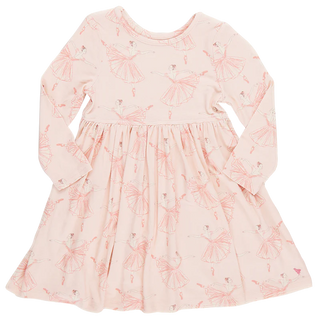 Girls Bamboo Steph Dress - Pink Ballerinas