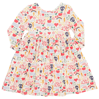 Girls Bamboo Steph Dress - Journal Doodle