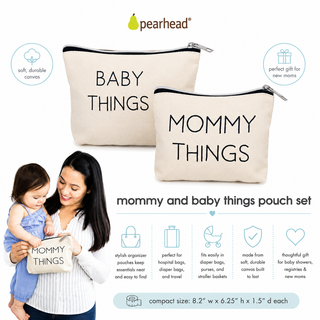 Mom & Baby Organizer Pouch Set – Hospital Bag, Diaper Bag & Travel Organization Essentials