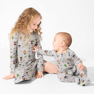 Little Monsters Bamboo Convertible Footie