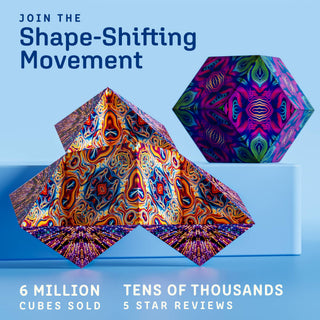Shashibo® Tie Dye Twist Magnetic Puzzle Cube – NEW Shape-Shifting STEM & STEAM Sensory Fidget Toy