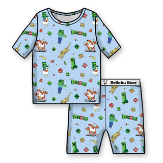 Minecraft: Chicken Jockey Bamboo Kids Pajama Short Set