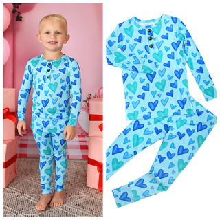 Cruz Two Piece Valentines Day Bamboo Lounge Set