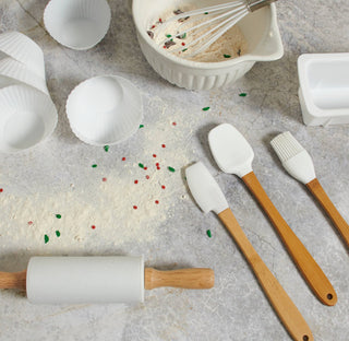 My First Baking Set for Kids – 12-Piece Beginner Baking Kit with Rolling Pin, Whisk, Silicone Bakeware & Utensils