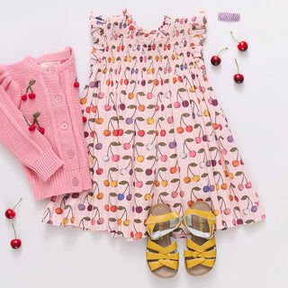 Girls Stevie Dress - Cloud Pink Cherry