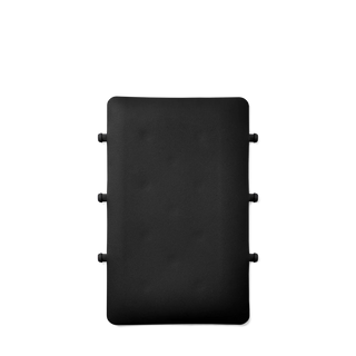 Black rectangular divider on a white background