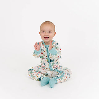 Coastal Christmas Bamboo Convertible Baby Pajama