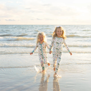 Coastal Christmas Bamboo Convertible Baby Pajama