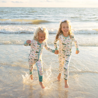 Coastal Christmas Bamboo Convertible Baby Pajama