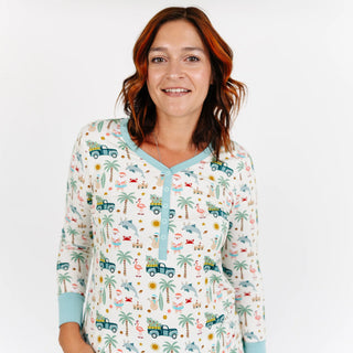 Coastal Christmas Bamboo Women's Top