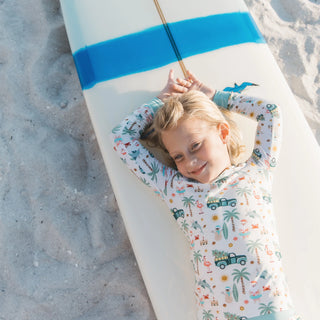 Coastal Christmas Bamboo Long Sleeve Kids Pajama Pants Set