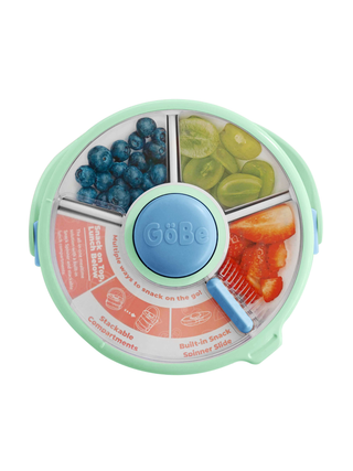 GoBe Lunchstack with Snack Spinner – Stackable Kids Lunch Box for Kids On-The-Go