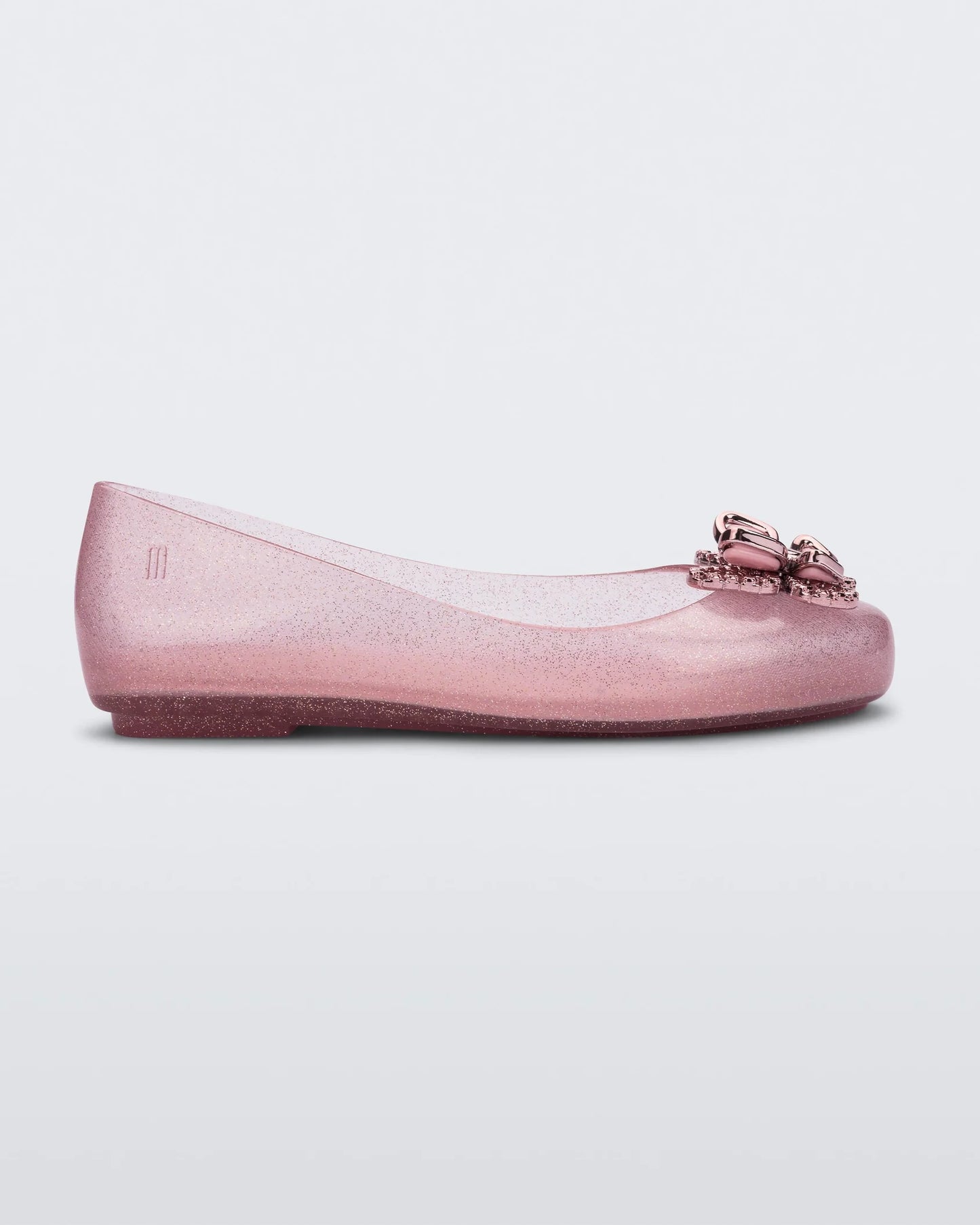 Mini Melissa Sweet Love Butterly Flats Glitter Pink