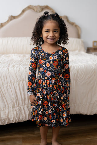 Autumn Bloom Twirl Dress 7Y
