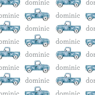 Sugar + Maple Plush Minky Fleece Personalized Blanket | Trucks