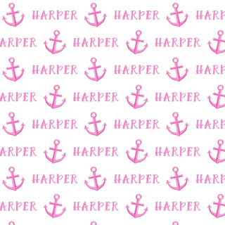Sugar + Maple Plush Minky Fleece Personalized Blanket | Anchor