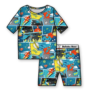 Justice League Heroes Kids Bamboo Short Set