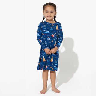 The Polar Express Bamboo Girls' Long Sleeve Dress