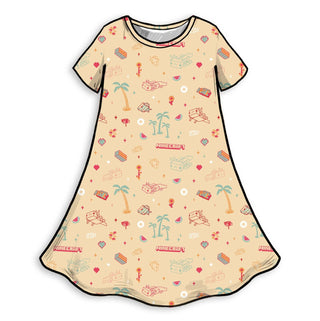 Minecraft: Summer Vibes Bamboo Girls' Short Sleeve Dress