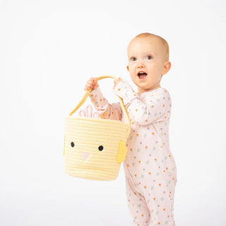 Yellow Chick Rope Basket