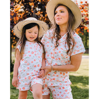 Summer Peaches Pima Kid Short Pajama