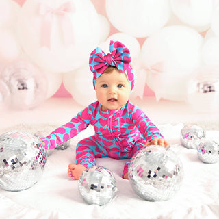 Cora Ruffle One Piece Valentines Day Bamboo Convertible Lounge Set with Two Way Zipper