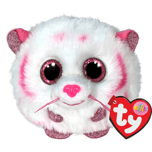 Tabor - Pink & White Tiger Beanie Ball