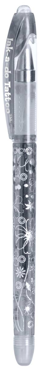 Ink-a-Do Tattoo Pens Set for Kids & Tweens – Washable Temporary Body Art Gel Pens with Stencils | Non-Toxic Glitter Tattoo Markers for Creative Play (6 Pens + 3 Stencils)