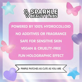 Holographic Star Hydrocolloid Pimple Patches (26 Count) – Cute Acne Spot Stickers for Blemish Care, Oil Absorption & Skin Protection