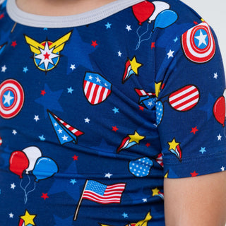 Freedom Flyers Short Sleeve Pajamas with Shorts