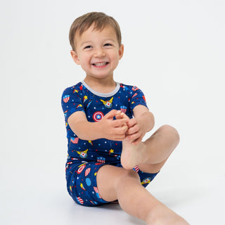 Freedom Flyers Short Sleeve Pajamas with Shorts