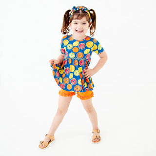 Citrus Got Real Bamboo Twirl Top & Ruffle Shorts Set