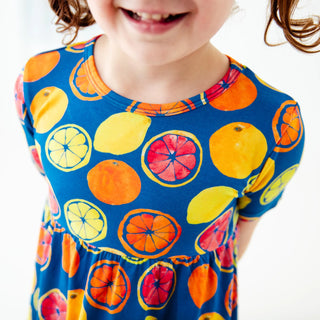 Citrus Got Real Bamboo Twirl Top & Ruffle Shorts Set